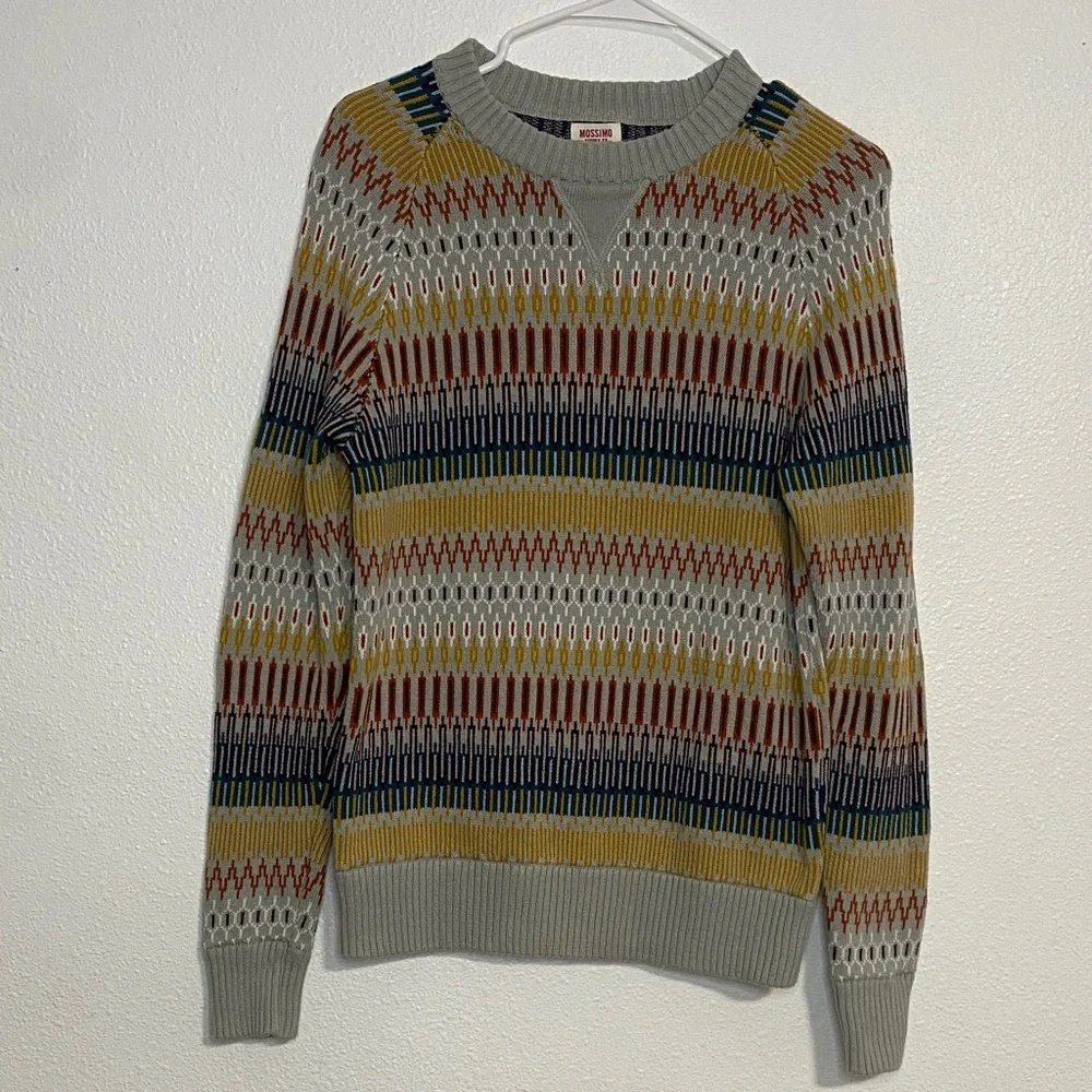 Mossimo Supply Co. Men's Patterned Crewneck Sweater